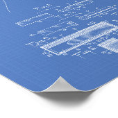 リップスティック1938特許技術青写真 ポスター (角)