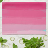 リップスティック：ピンク色の濃淡 キッチンタオル (折り畳み)