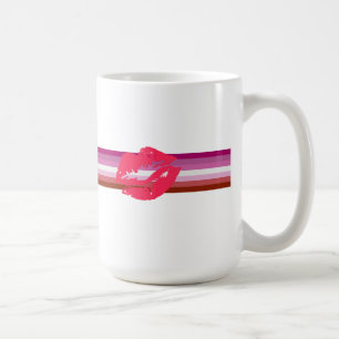 リップスティック レズビアン プライド フラッグ コーヒーマグカップ