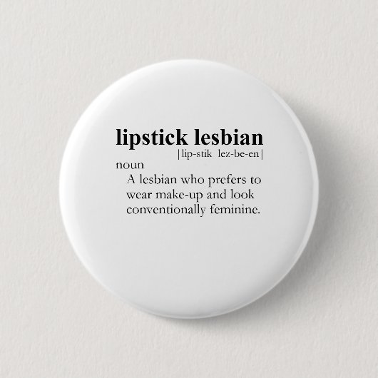 リップスティックLESBIAN (定義) 缶バッジ (正面)