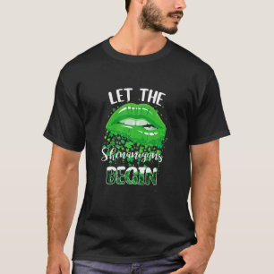 リップス・パトリックのデー女性がシェナニガンズにシャを始めさせる Tシャツ