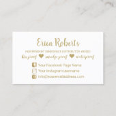 リップセンスディストリビューターバラ金ゴールド滴下化粧 名刺 (裏面)