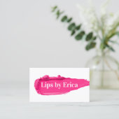 リップセンスディストリビューターピンクのリップメイクアップアーティスト 名刺 (スタンド正面)