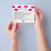 リップセンスディストリビューターホットピンクリップの適用方法 チラシ (手)