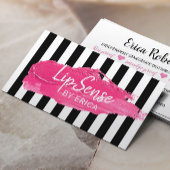 リップセンスモダンディストリビューターストライプメイクアップアーティスト 名刺