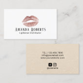 リップセンス分配器バラ金ゴールドリッエレガントプス 名刺 (正面/裏面)