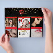 リップセンス情報–3折り赤い唇 チラシ (手)