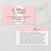 リップタトゥー アフターケアのアドバイスを避ける 名刺 (正面/裏面)