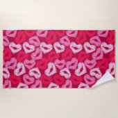 リップデザインビーチタオル ビーチタオル (正面)