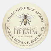 リップバームクイーンビーオンアンティークドパーチメント ラウンドシール (正面)