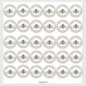 リップバーム丸いコンテナステッカー32インチビー シール (シート)