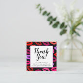 リップパターンありがとう スクエア名刺 (スタンド正面)