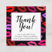 リップパターンありがとう スクエア名刺 (正面)