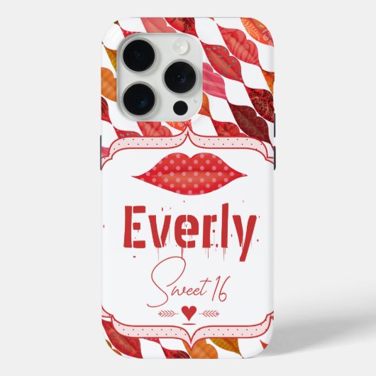 リップヒップスターヴィンテージレトロスウィート16 Case-Mate iPhoneケース (裏面)