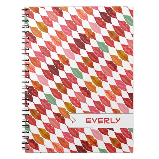 リップヒップスターヴィンテージレトロヴィンテージレトロ化粧品 ノートブック (正面)