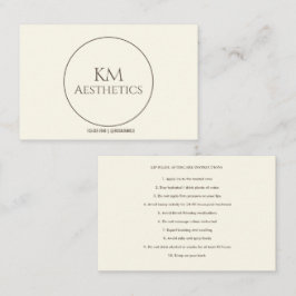 リップフィラーアフターケア指示書 名刺