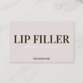 リップフィラーアフターケア指示書 名刺 (正面)