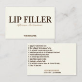 リップフィラーアフターケア指示書 名刺 (正面/裏面)