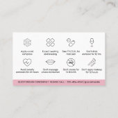 リップフィラーボトックスアフターケア手順編集可能 名刺 (裏面)