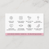 リップフィラーボトックスアフターケア手順編集可能B 名刺 (裏面)