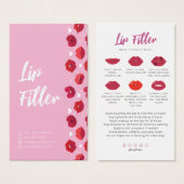 リップフィラーリップ注入アフターケアカードはしない (正面&裏面)
