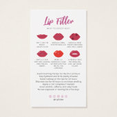 リップフィラーリップ注入アフターケアカードはしない (裏面)