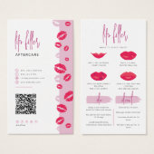 リップフィラーリップ注入アフターケアカードはしない (正面&裏面)