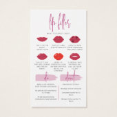 リップフィラー リップ注射 アフターケア カード やってはいけないこと (裏面)