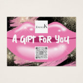 リップブラックメイクアップアーティストスタジオロゴQR 100ピース (正面)