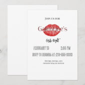 リッププリントのガレンティーンズ招待状 招待状 (正面/裏面)