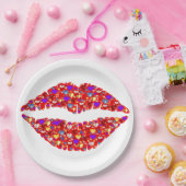 リッププリント紙プレート ペーパープレート (パーティー)