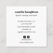 リッププリント読み上げ超占い師 スクエア名刺 (裏面)