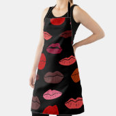 リッププリント、赤ピンクキス。 エプロン (インサイチュ)
