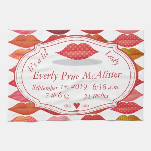 リップミセス・ヒップスターヴィンテージレトロリル・レディ キッチンタオル (横)