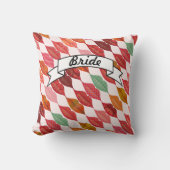 リップミセス・ヒップスターヴィンテージレトロ花嫁 クッション (正面)