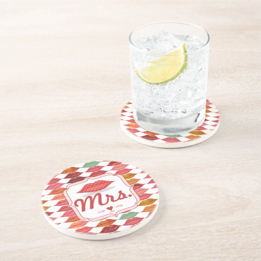 リップミセス・ヒップスターヴィンテージレトロ花嫁 コースター (側面)