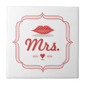 リップミセス・ヒップスターヴィンテージレトロ花嫁 タイル (正面)