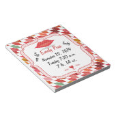 リップミセス・ヒップスターヴィンテージレトロ花嫁 ノートパッド (アングル)