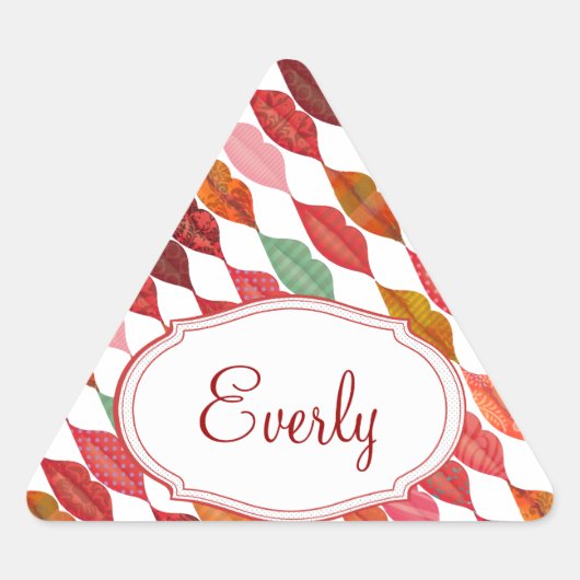 リップミセス・ヒップスターヴィンテージレトロ花嫁 三角形シール (正面)