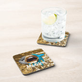 リップメイクアップ美しいガールズギフトカスタムパーソナライズされた コースター (右側)