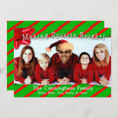 リップラッピング紙ファミリークリスマス シーズンカード (正面/裏面)