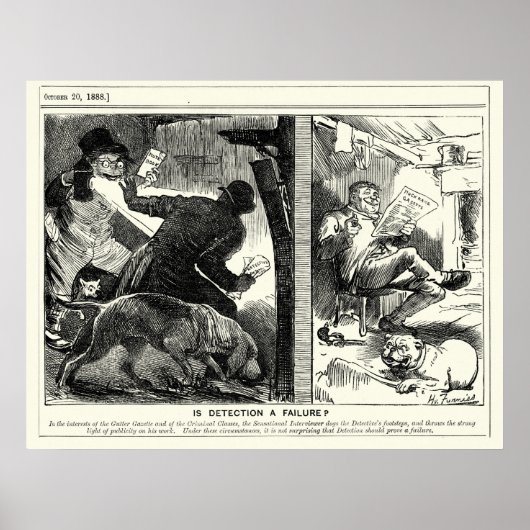 リップルのジャック – 検出は失敗， 1888 ポスター (正面)