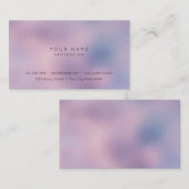 リップルガラス薄紫パープルピンクグラデーションスタイリストVip 名刺 (正面/裏面)