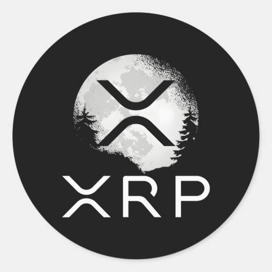 リップルコインXrp元帳ムーン暗号通貨ブルMa ラウンドシール (正面)