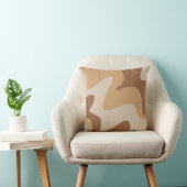 リップルリズムブラウンクリーム装飾用クッション クッション (椅子)