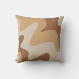 リップルリズムブラウンクリーム装飾用クッション クッション