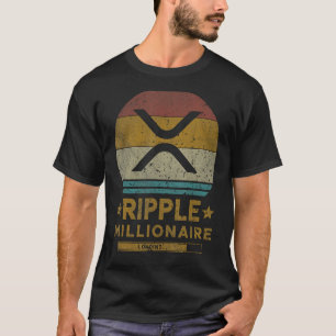 リップル(XRP)コインリプルおもしろいミリオネアヴィンテージ Tシャツ