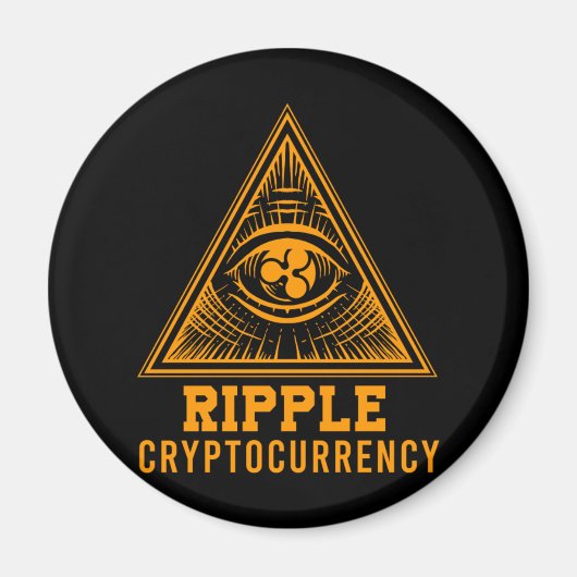 リップルXRPすべての見える目の暗号イルミナティギフト マグネット (正面)