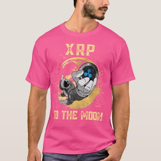リップルXrpホールド暗号通貨Xrp月へ Tシャツ (正面)