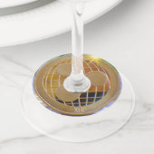 リップルXRPワイングラス紙ラベル ワイングラスタグ (クローズアップ)